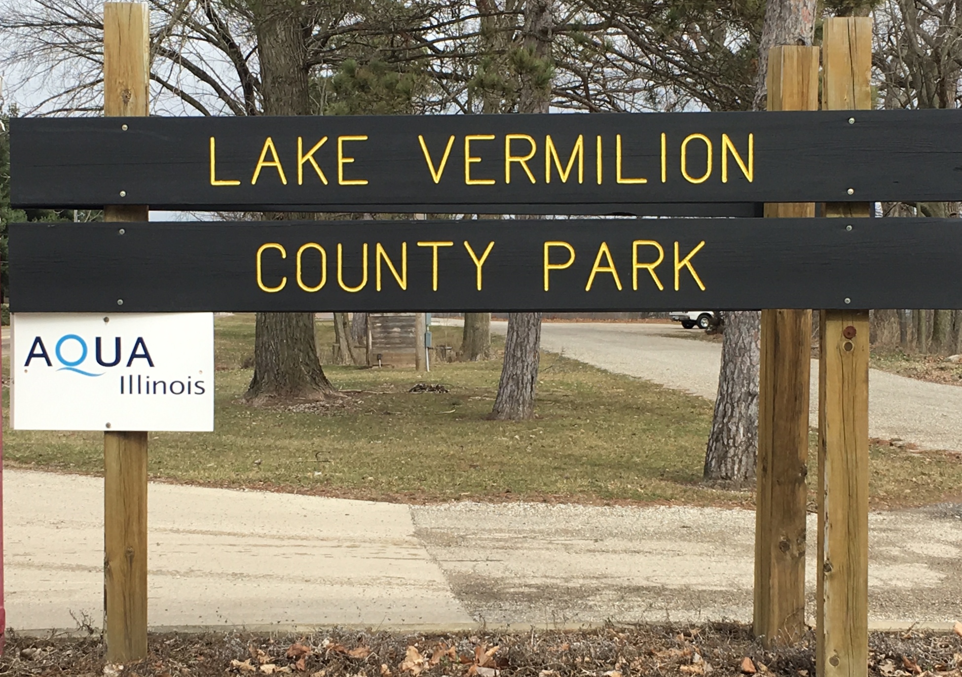 Lake Vermilion County Park Vermilion County Conservation District   Lake Vermilion Sign 