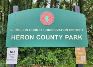 Heron County Park sign